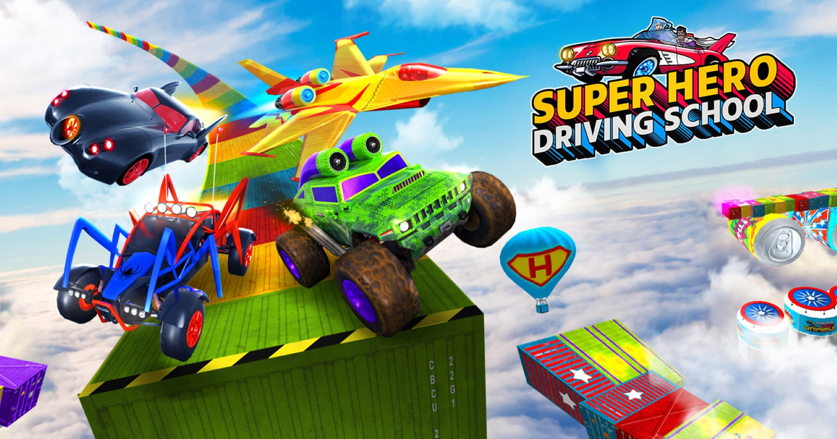 Super Hero Driving School Cover
